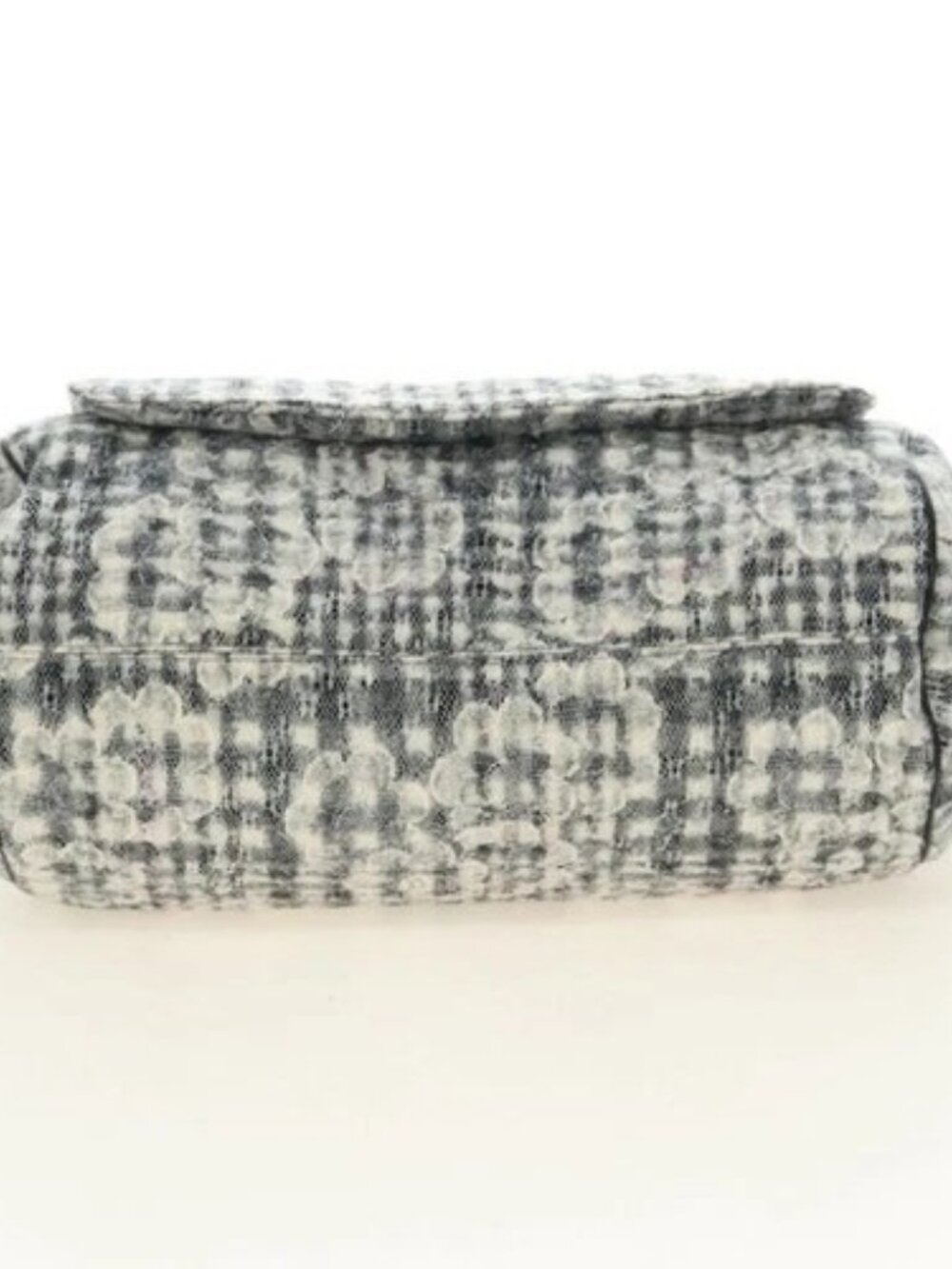 CHANEL Camelia 2.55 Chain Shoulder Bag Wool Tweed White Black CC Auth 181935SM - Picture 9 of 16